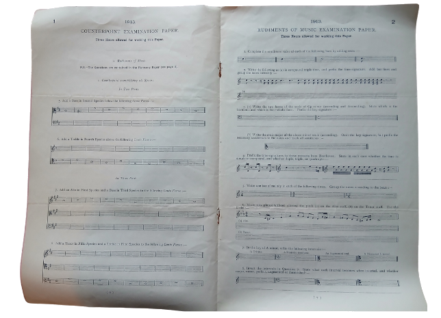 1913 abrsm music theory paper interior