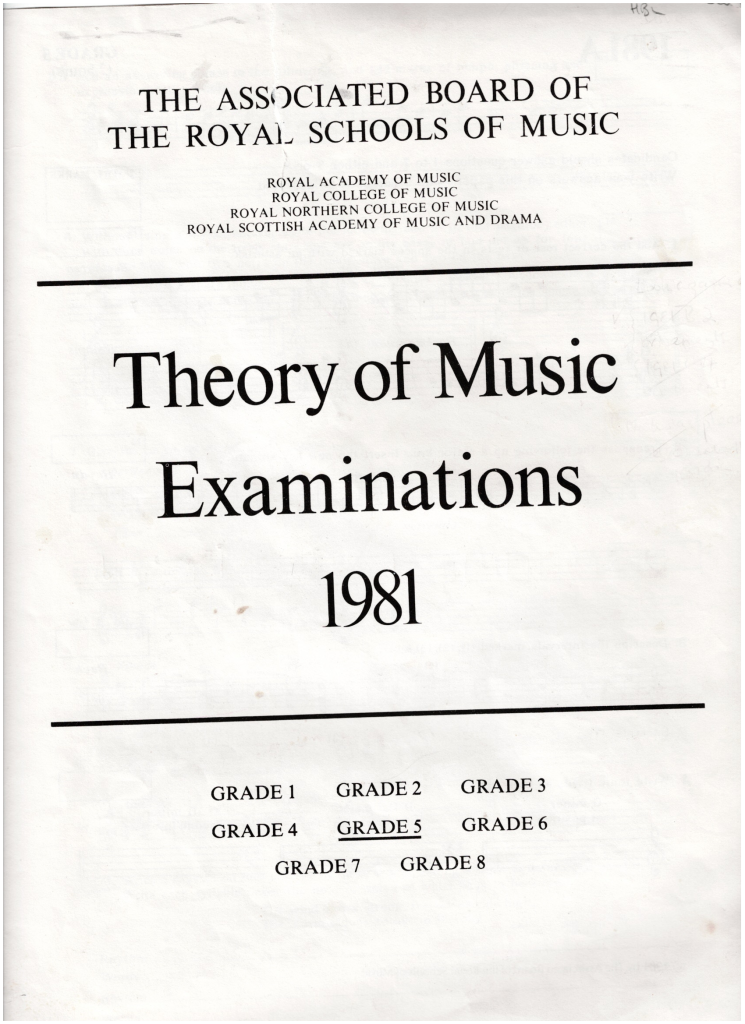 abrsm grade 5 theory 1981