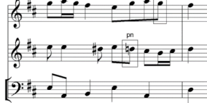 figured bass 8-7 passing note