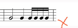 note spacing - music theory notation