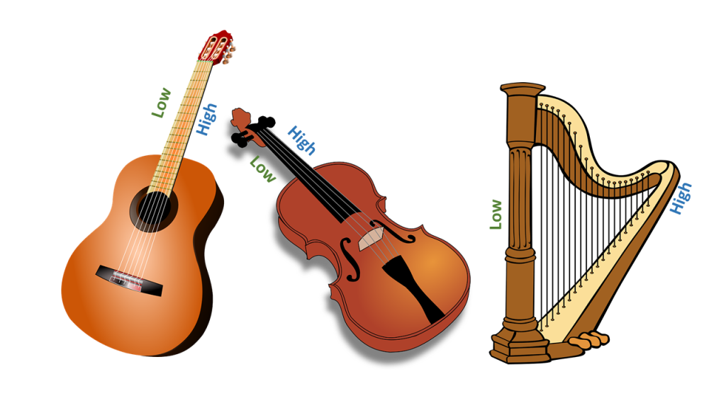 high low string instruments