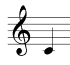 middle C treble clef