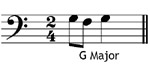 Write G major key signature - Grade One Music Theory Exercises