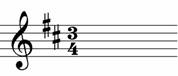 D major key signature treble clef